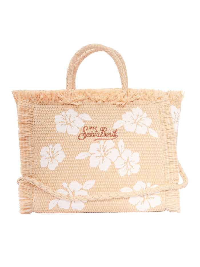 Colette Straw N-Hibiscus 1110 Emb Beige Handbag