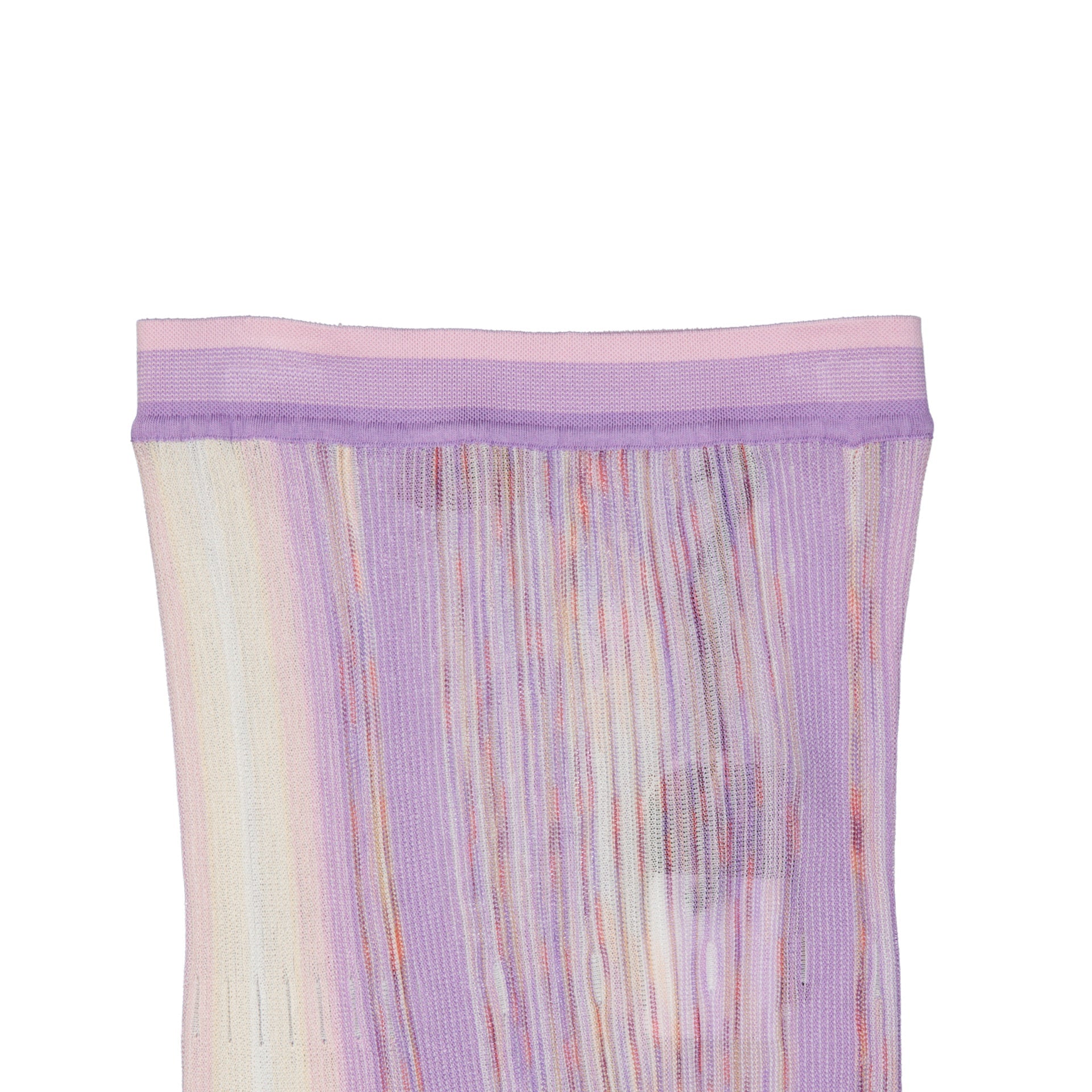 Missoni Elastic Maxi Skirt Lilac Cotton Polyamide Viscose