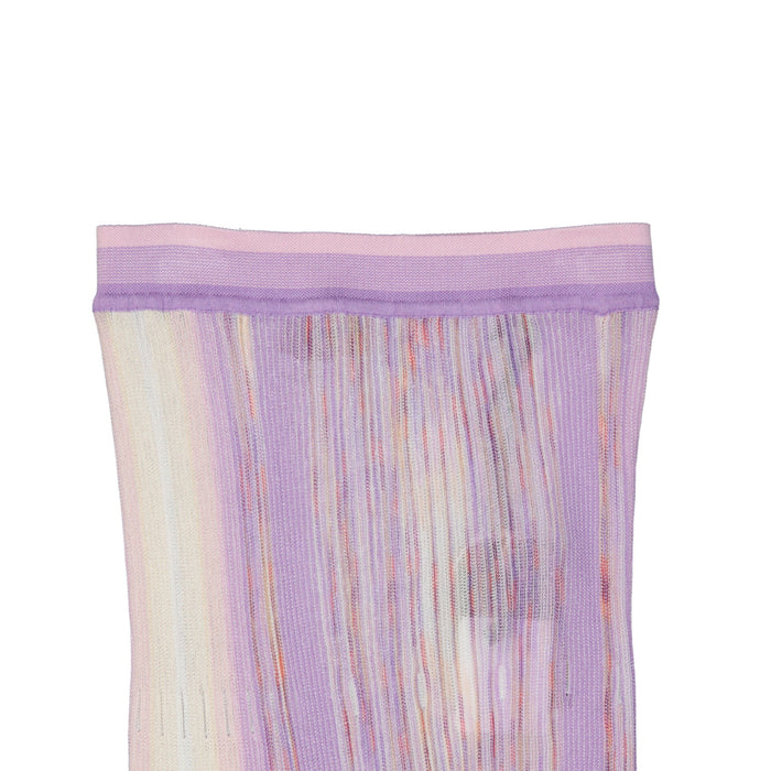 Missoni Elastic Maxi Skirt Lilac Cotton Polyamide Viscose