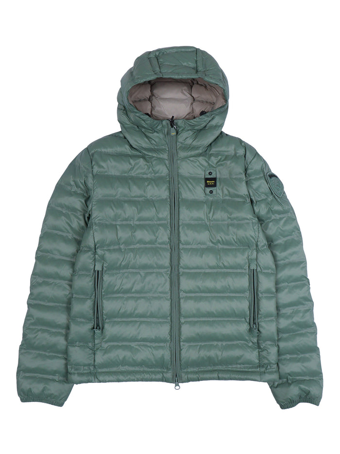 Padded Jacket Green Polyamide Short Puffer