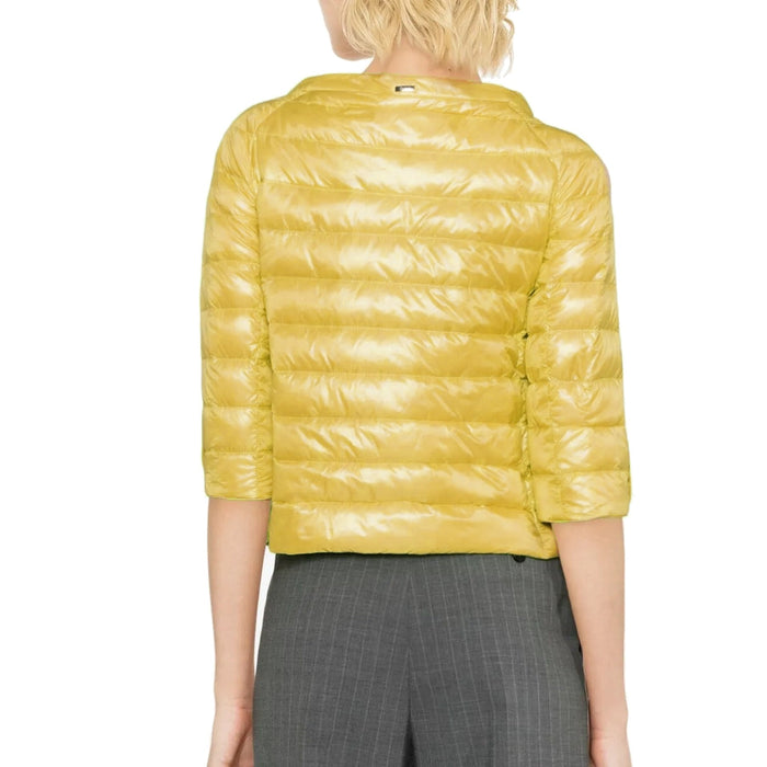 Herno Half-Sleeve Down Jacket Yellow Polyamide