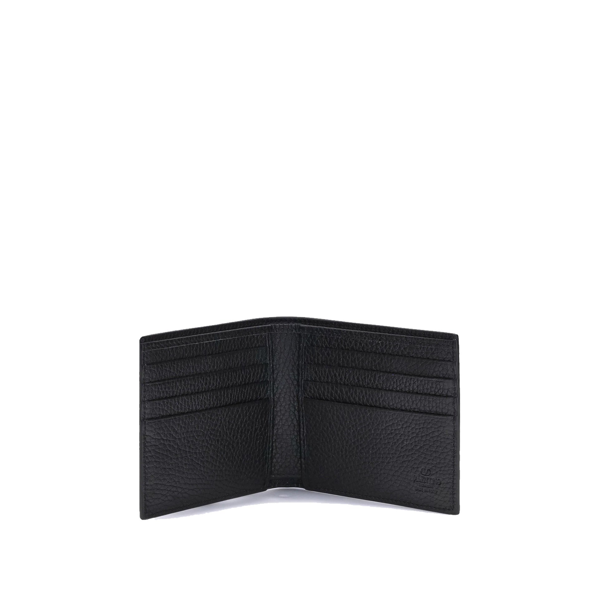 Valentino Garavani Bifold Rockstud Wallet Black Leather