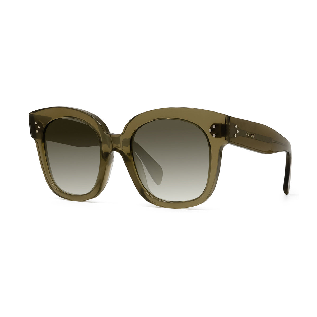 Celine CL4002UN 3 Dots 98p Khaki Opalino Verde Acetate Occhiali Da Sole