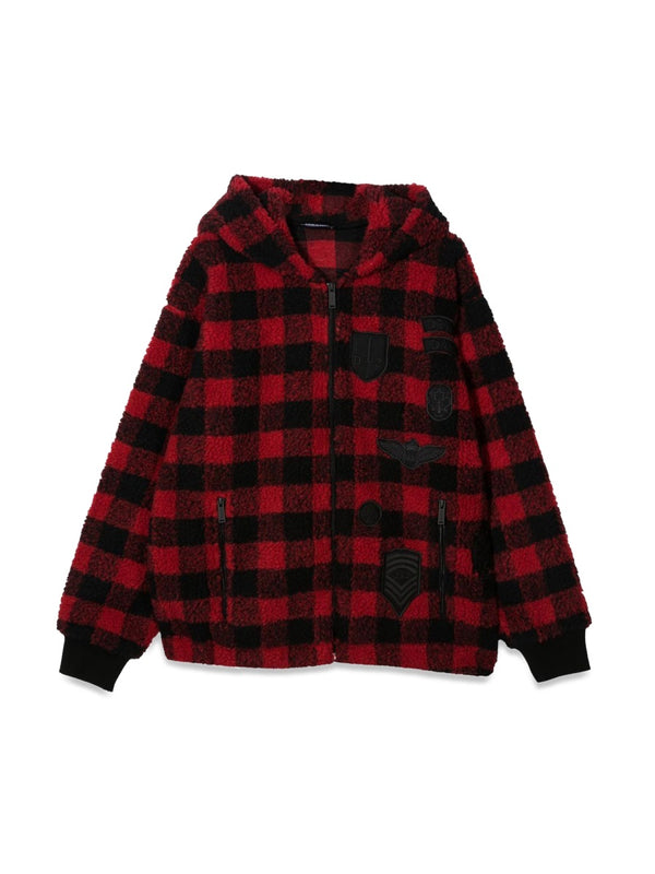 Hoodie Plaid Multicolour Polyester Sweatshirts
