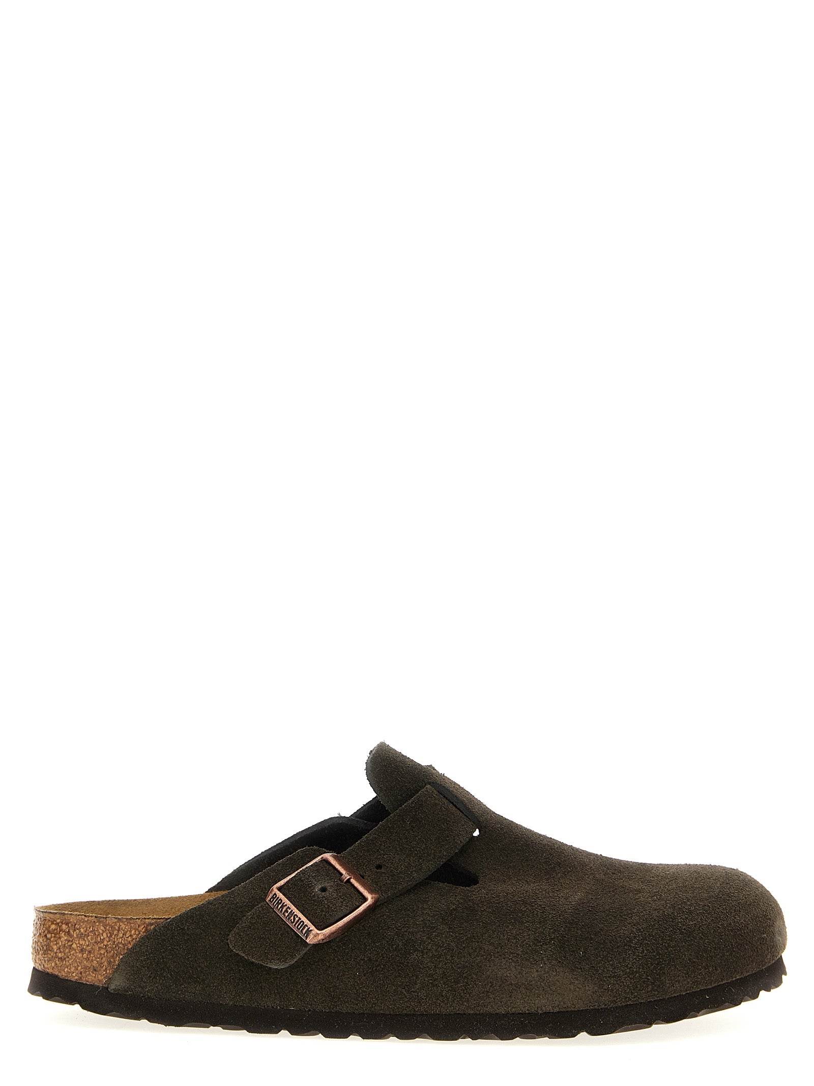 Boston sabots Brown Calfskin Leather (bos Taurus) Flat Shoes
