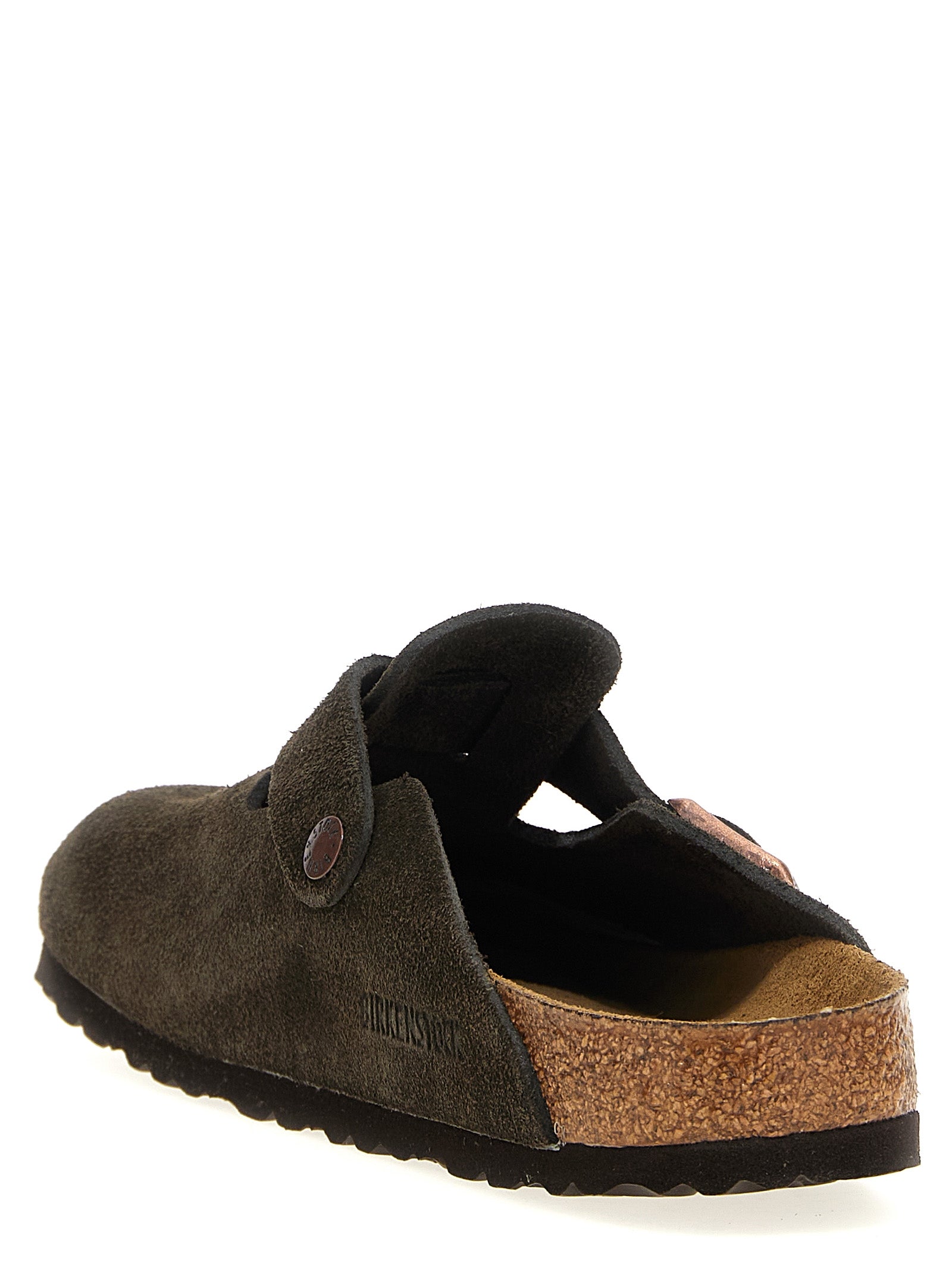 Boston sabots Brown Calfskin Leather (bos Taurus) Flat Shoes