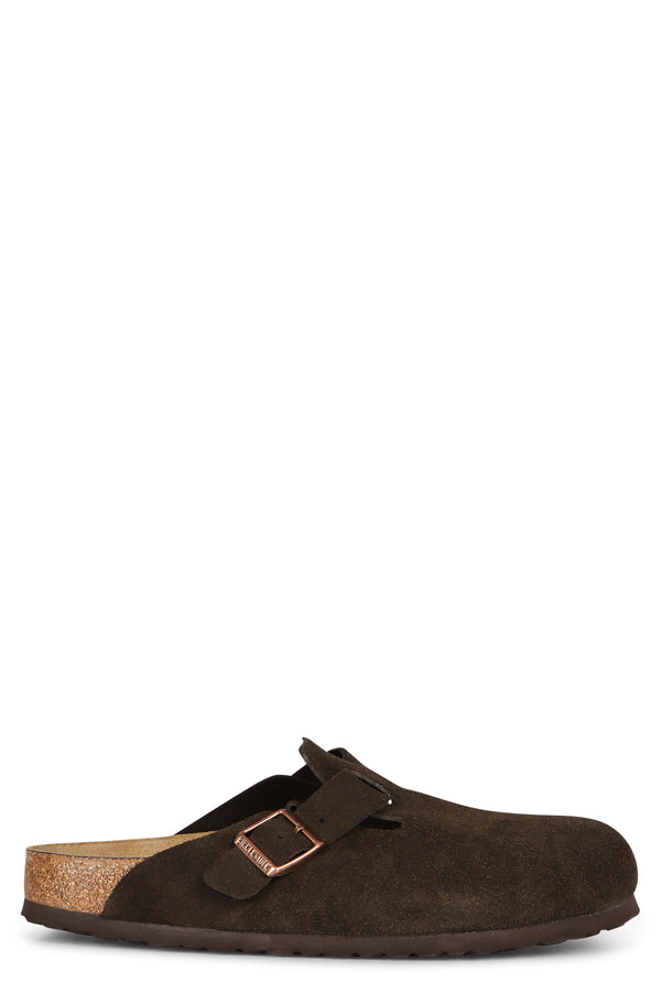 Mules Boston Suede Brown Rubber Slippers