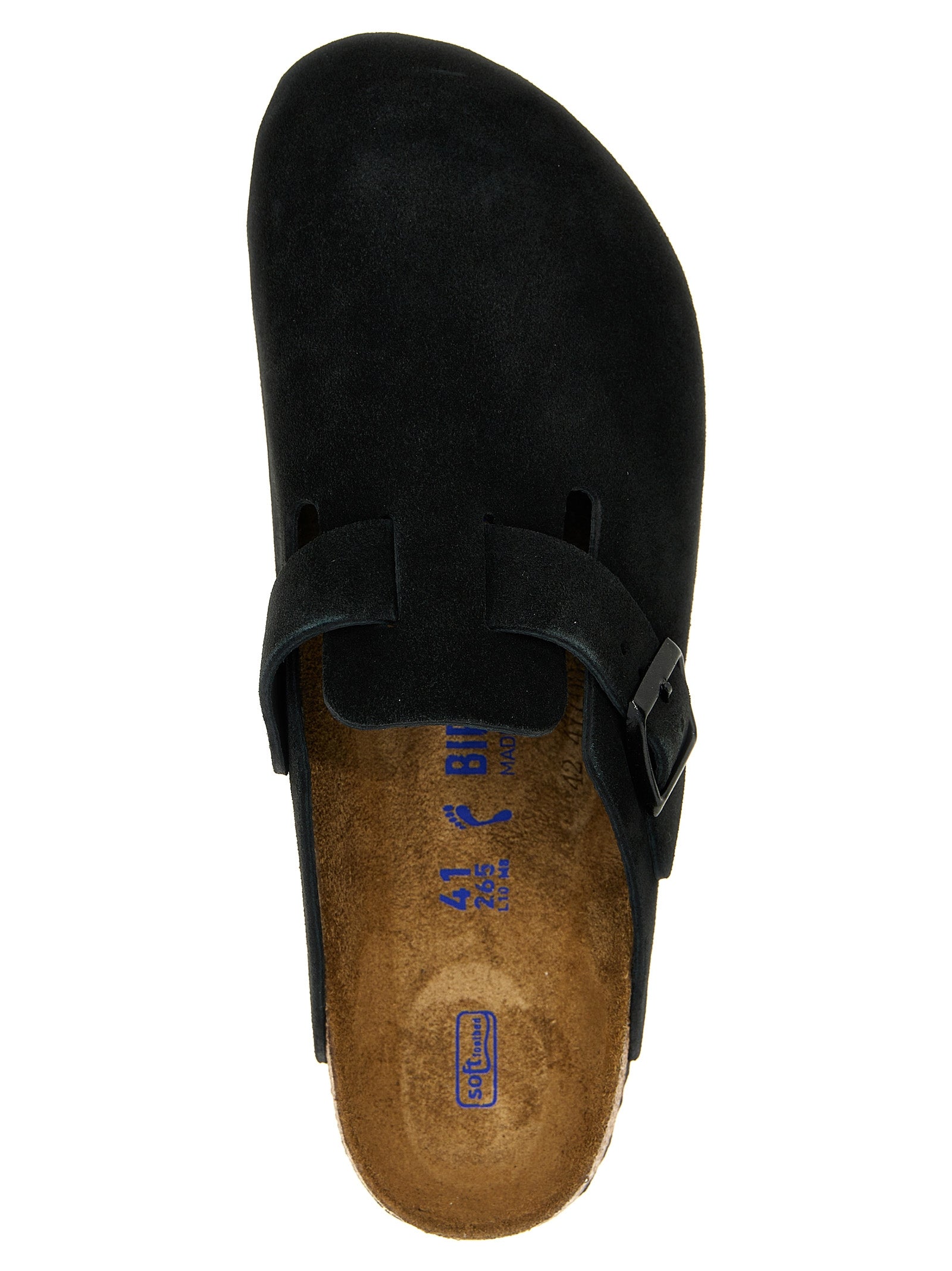 Boston Sabots Black Calfskin Leather (bos Taurus) Flat Shoes