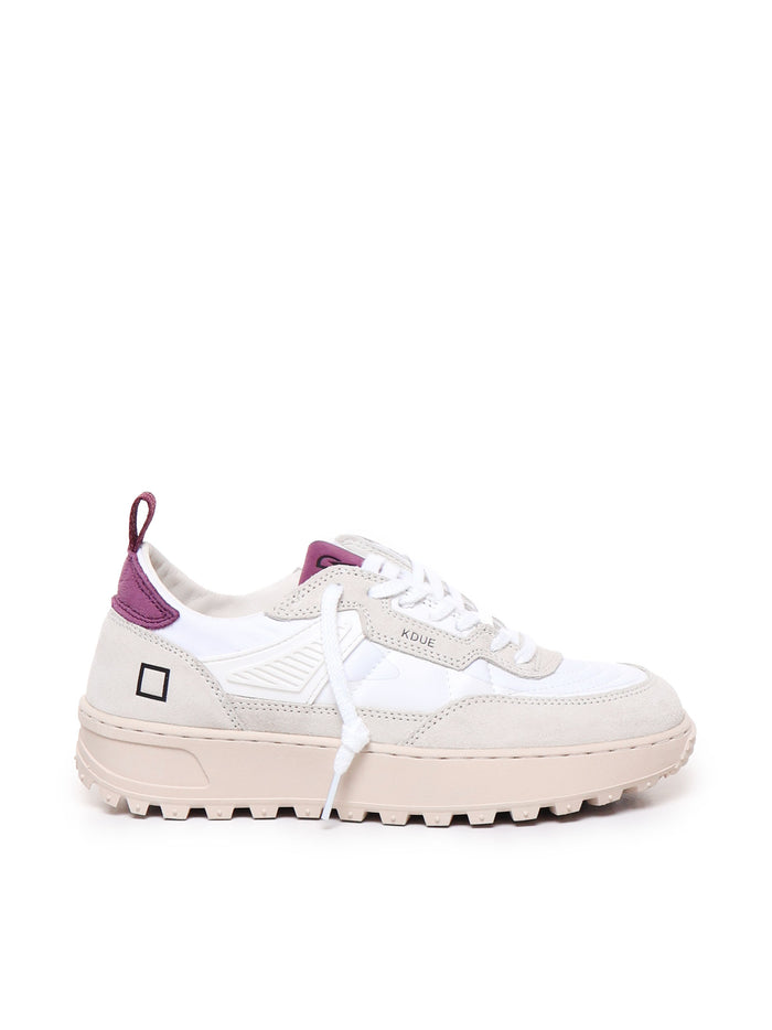 D.a.t.e. Sneakers White-purple Calfskin
