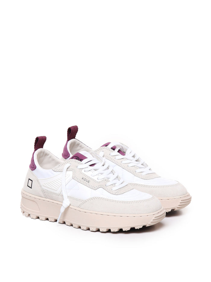 D.a.t.e. Sneakers White-purple Calfskin