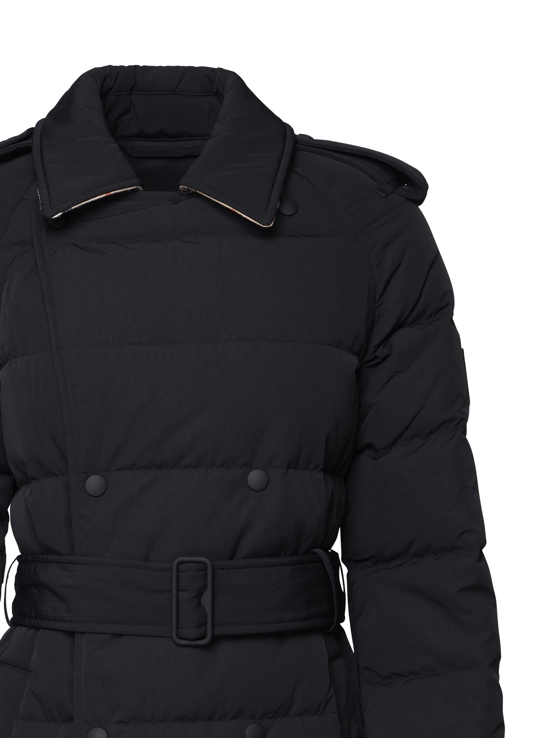 Burberry Coats Black Polyamide (nylon)
