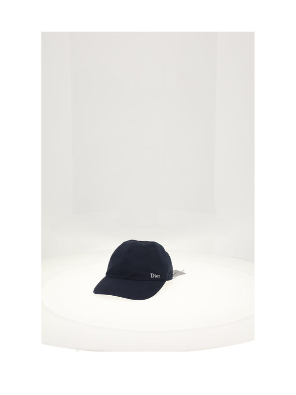 Cap With Logo Blue Polyester Hat