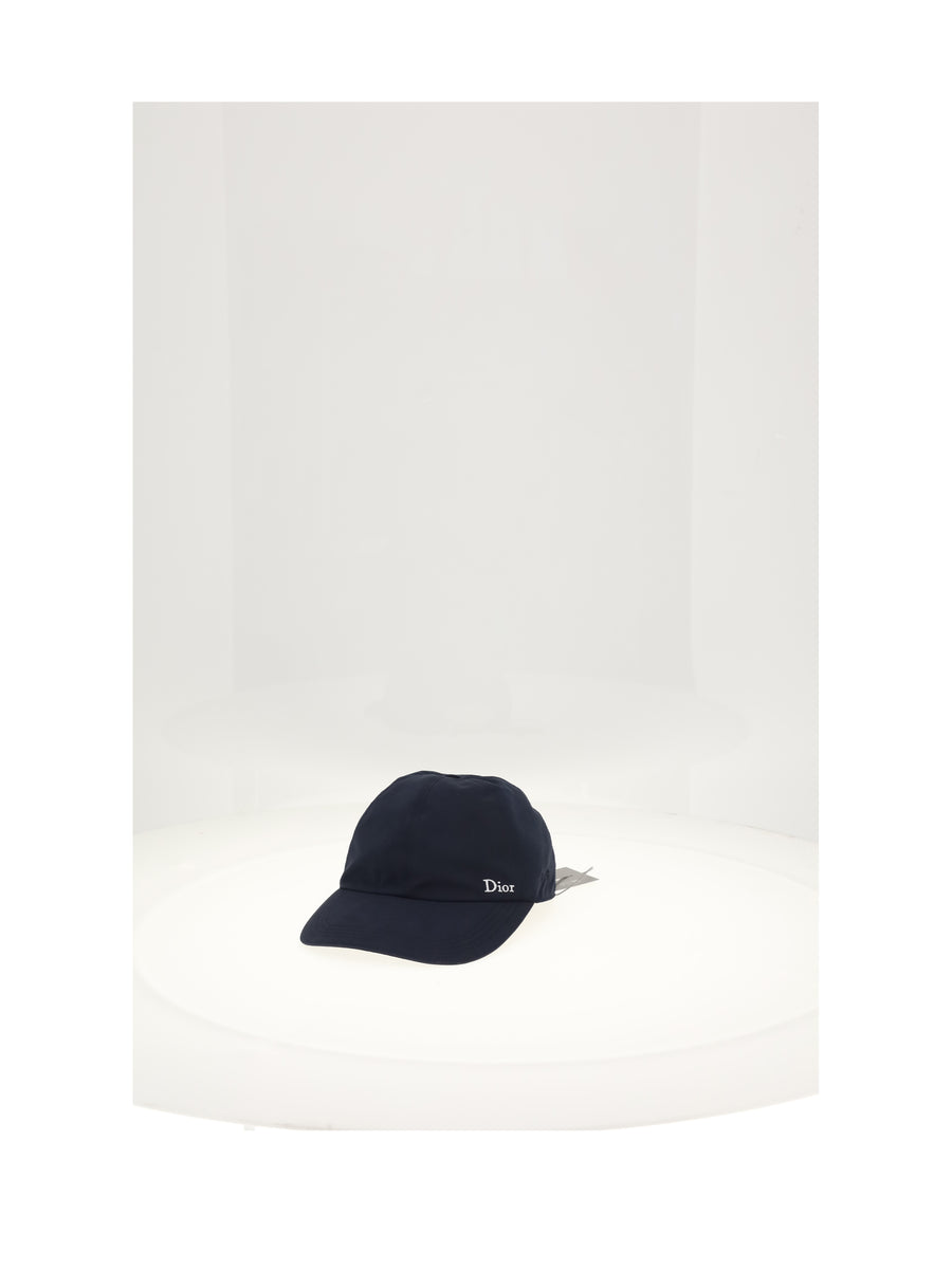 Cap With Logo Blue Polyester Hat