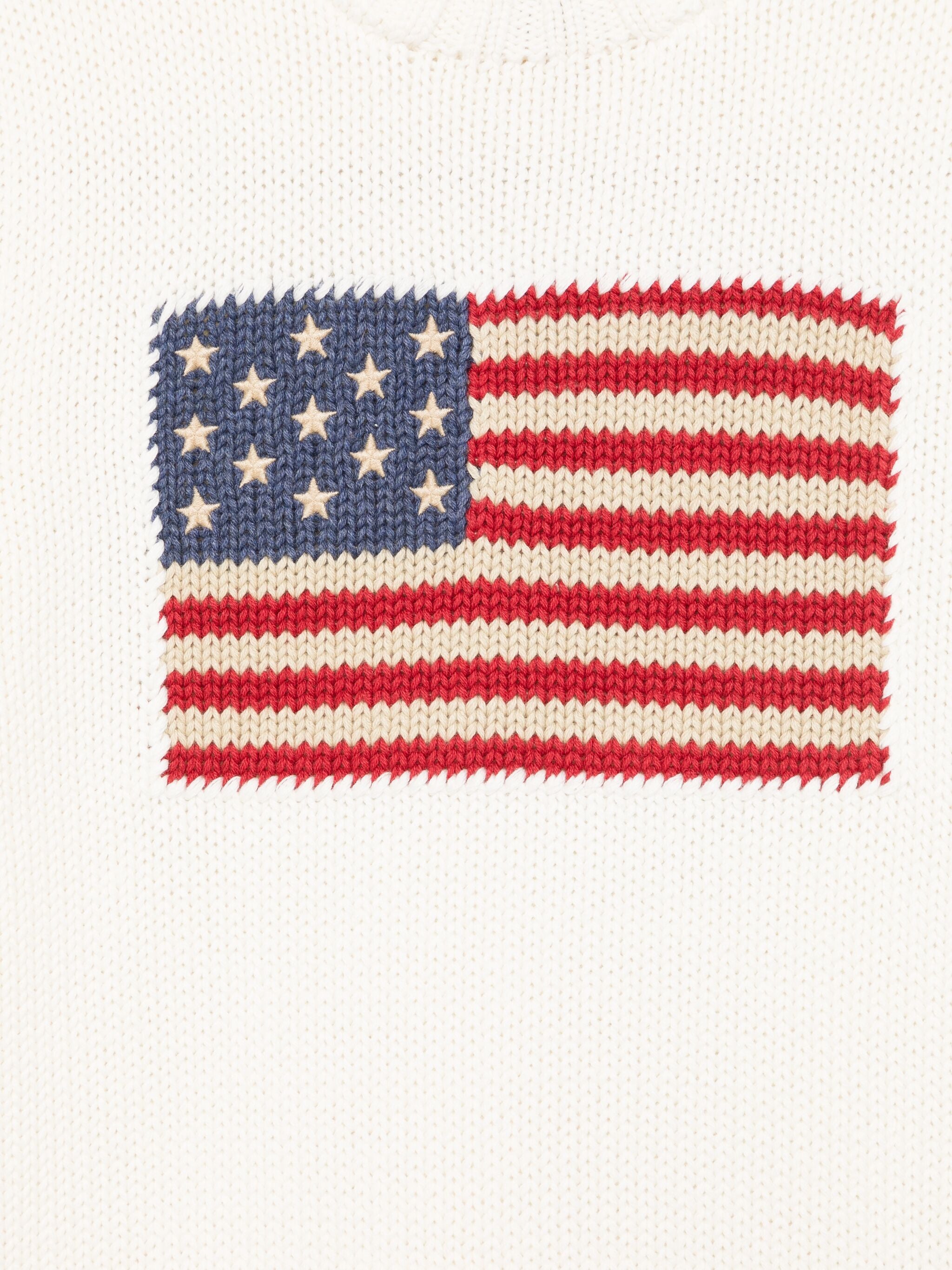 Flag Cn Swtr Tops Sweater White Maglia