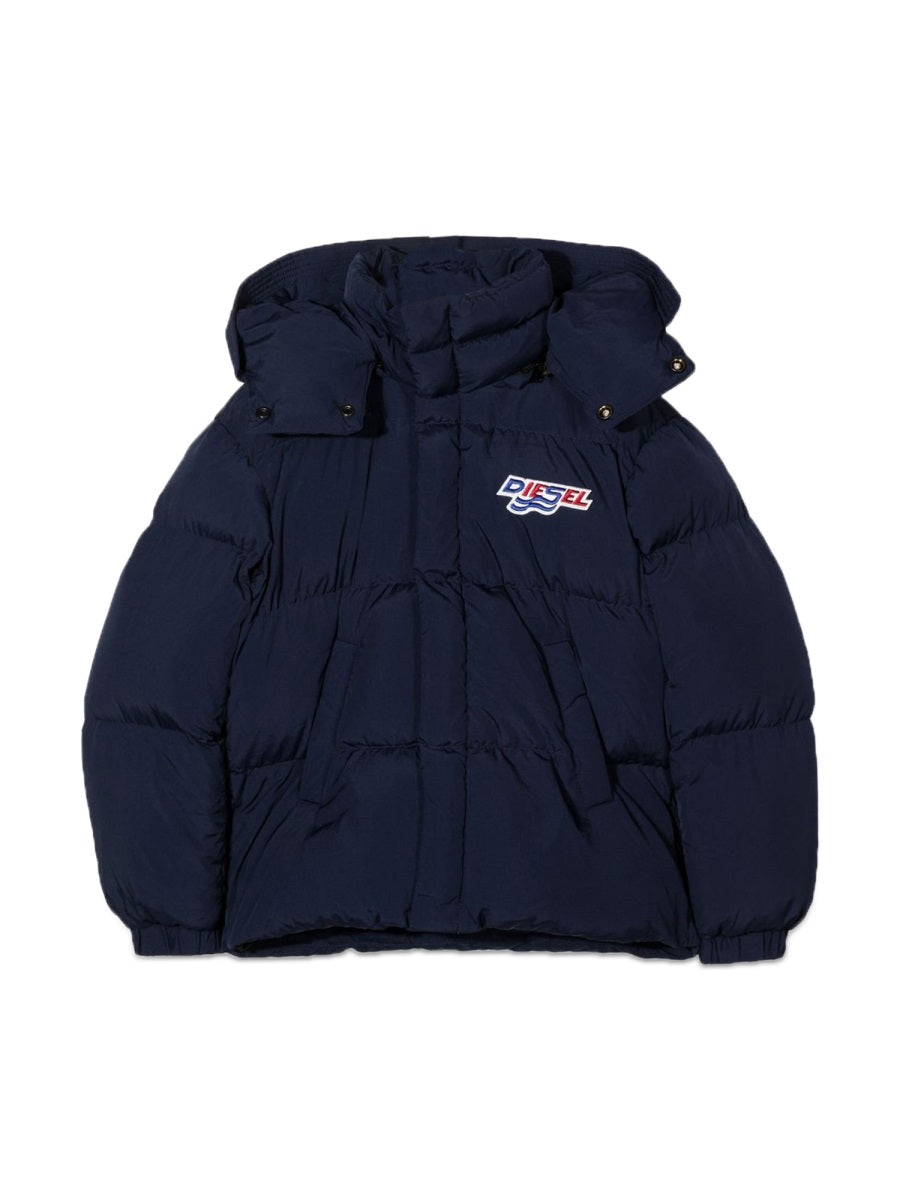 Padded Down Jacket Blue Polyamide