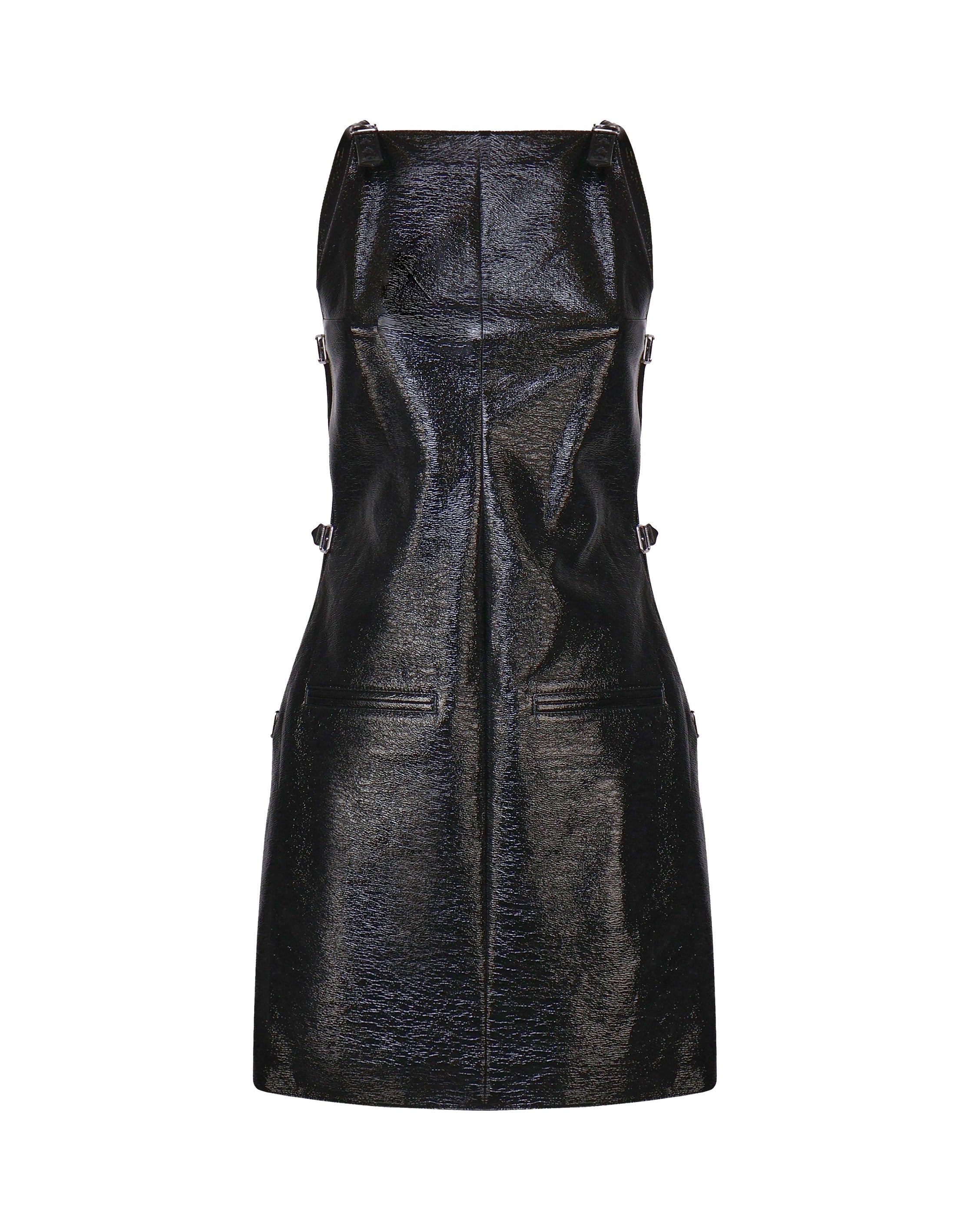 Courreges Dresses Black Cotone Poliuretano Elastane