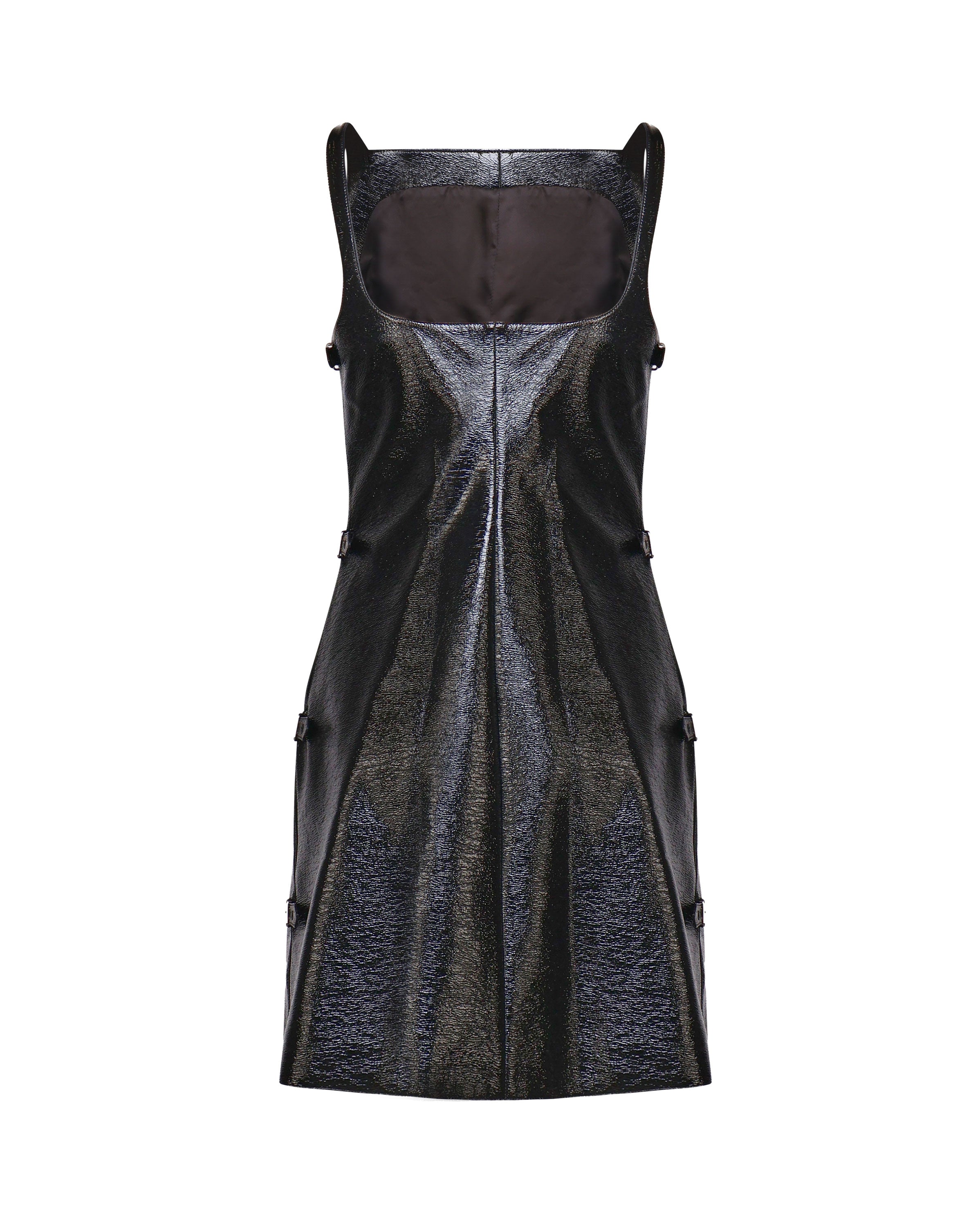 Courreges Dresses Black Cotone Poliuretano Elastane