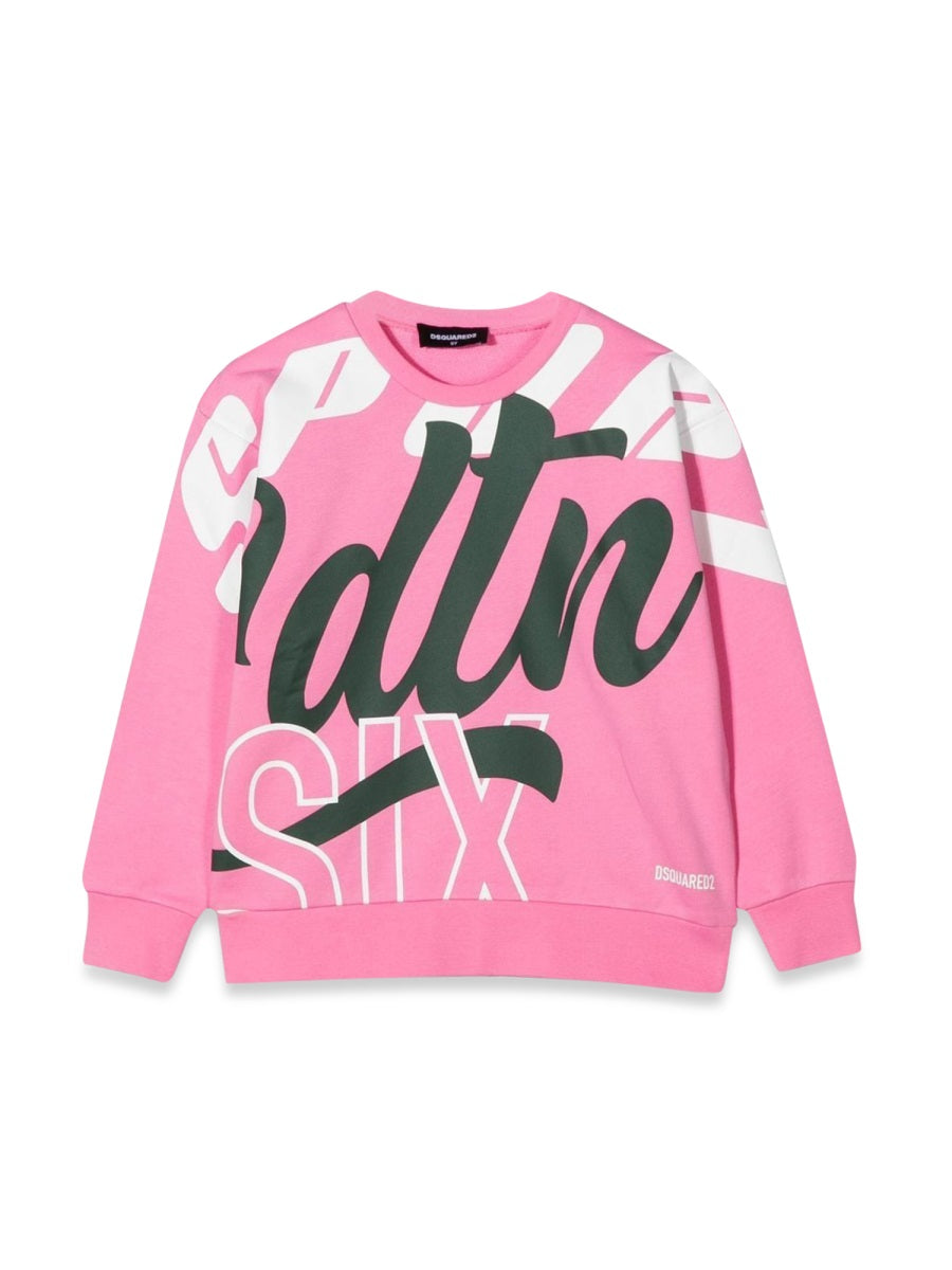 Crewneck Sweatshirt Pink Cotton Sweatshirts