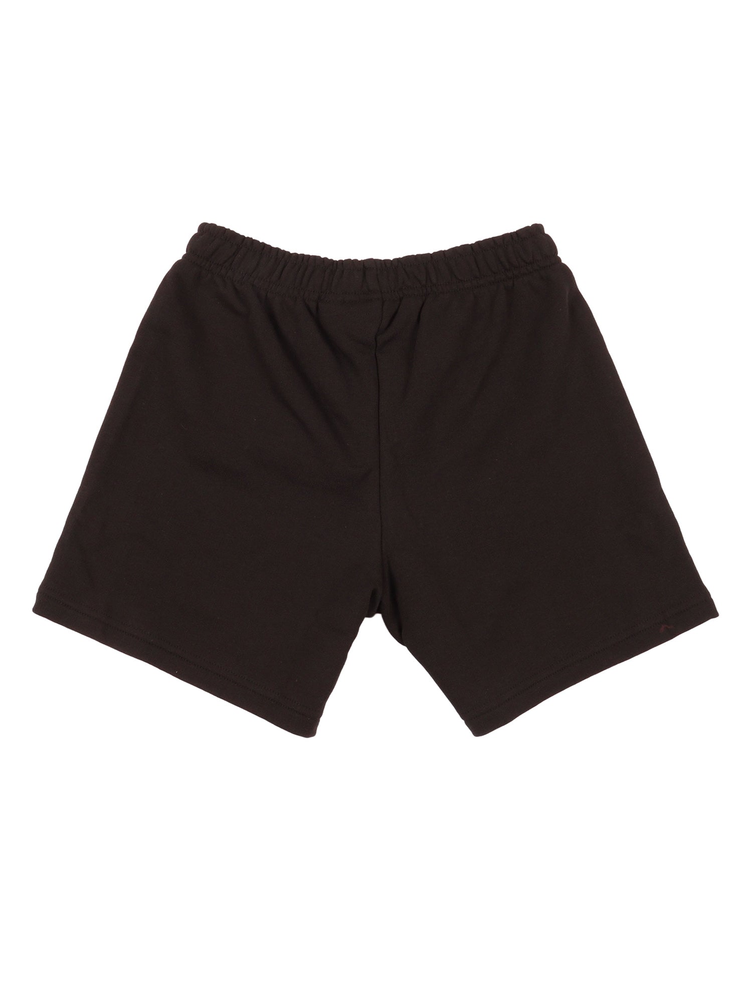 Plain piping sweatshorts Black Organic Cotton Short