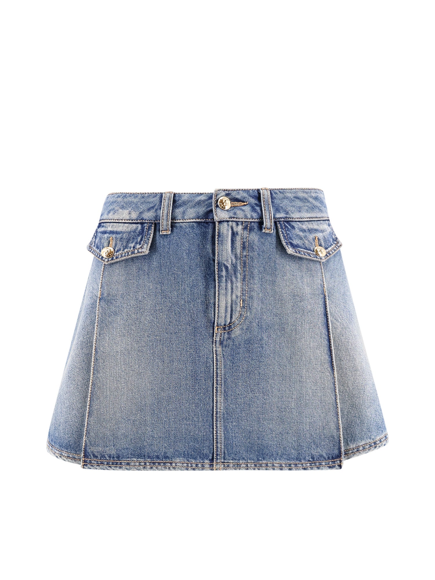 Alexander Mcqueen Skirts Blue Cotone Organico