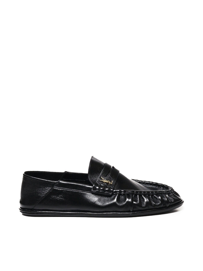 Saint Laurent Flat Shoes Black Calfskin