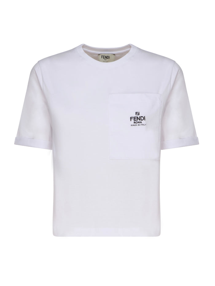 Fendi T-Shirts And Polos White Cotton
