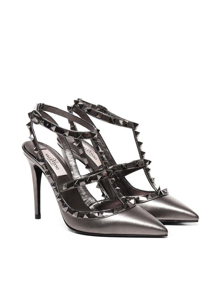 Valentino Garavani With Heel Antrachite Calfskin