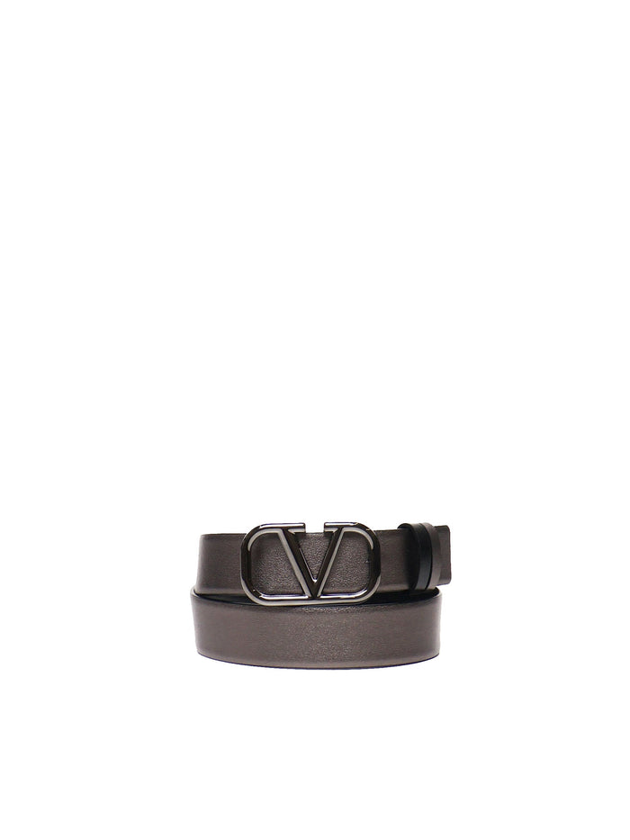 Valentino Garavani Belts Grey Calfskin