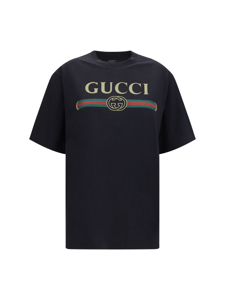 Gucci 80% Cotton t-shirt in black