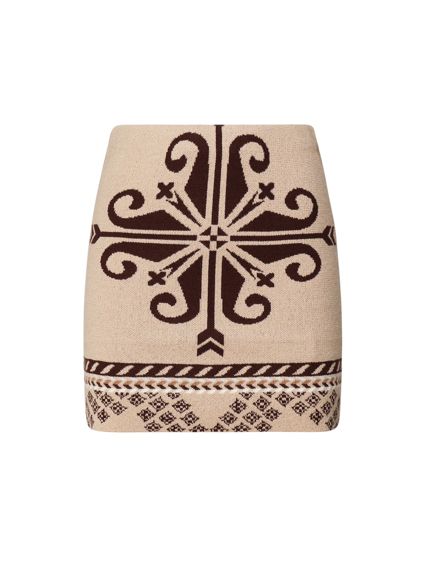 ISPIRED BY AKEP Skirts Brown Viscosa Poliammide Elastomero
