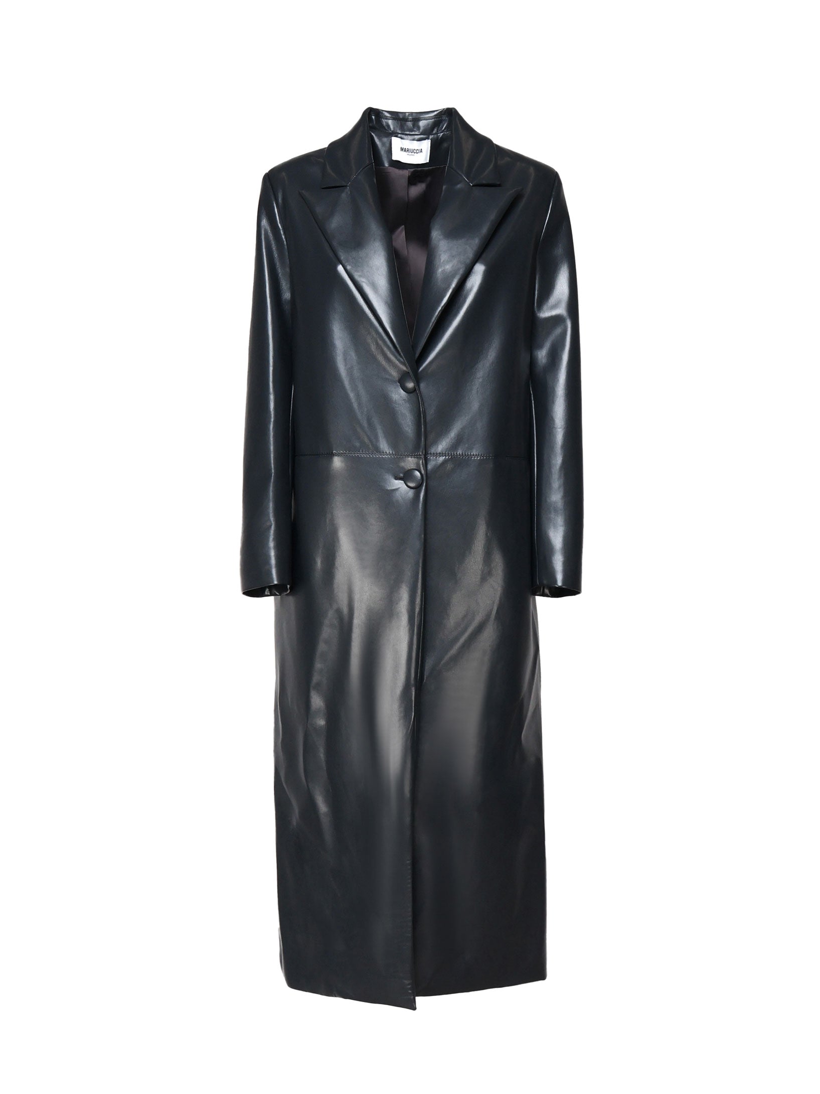 Mariuccia Coats Grey Ecoleather