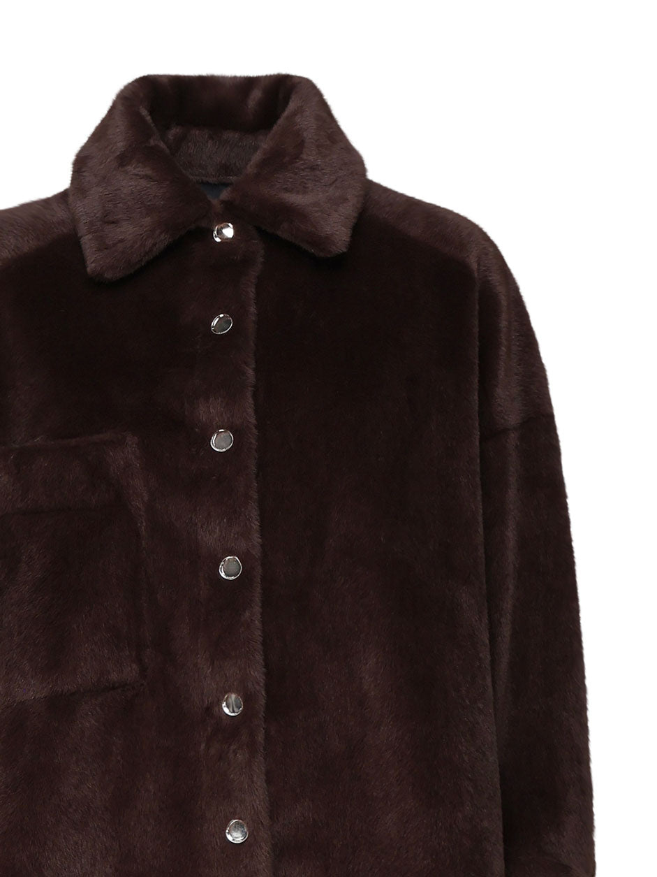 Pinko Coats Dark Brown