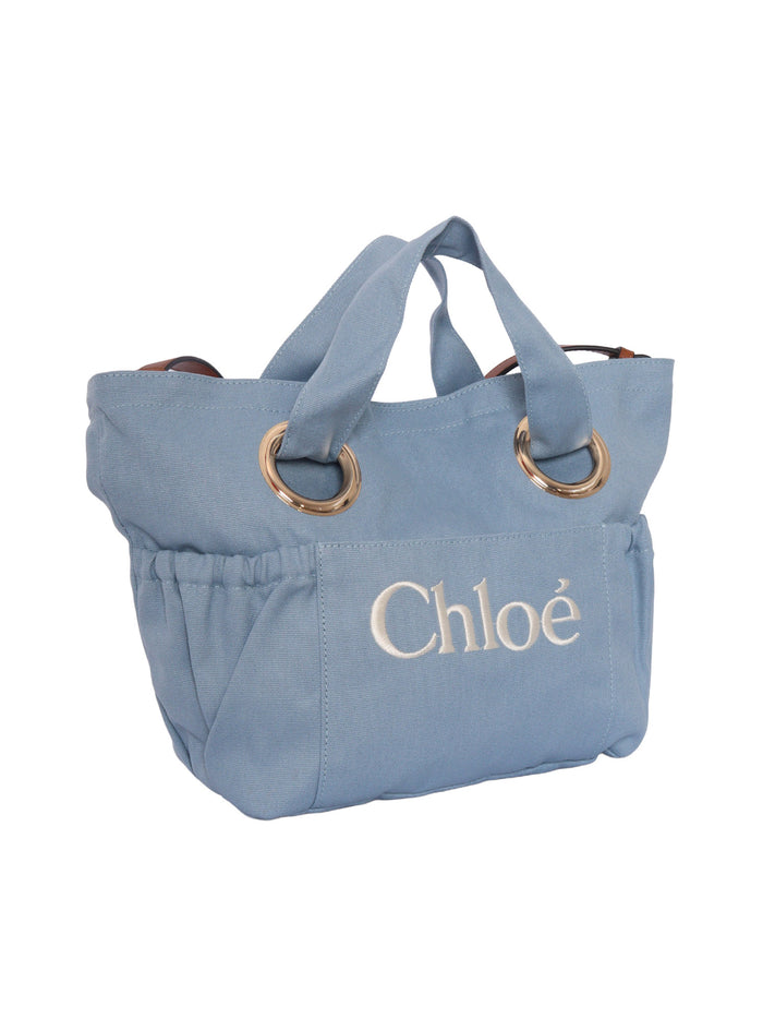 BAG Blue Cotton Fabric 2 Handbag