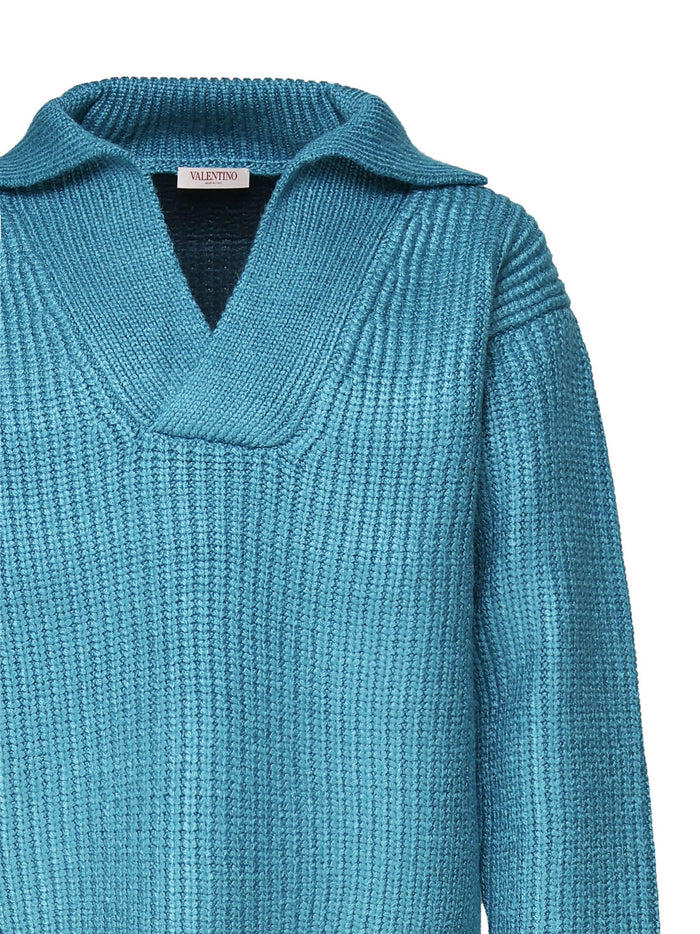 Valentino Garavani Sweaters Turquoise Silk Polyester