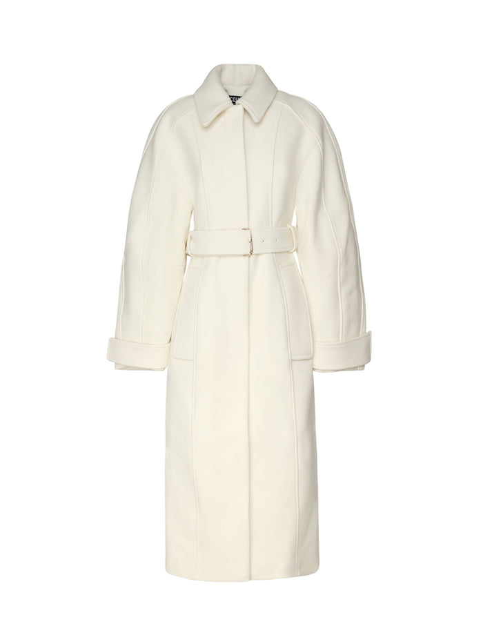 Jacquemus Coats Beige Cotton