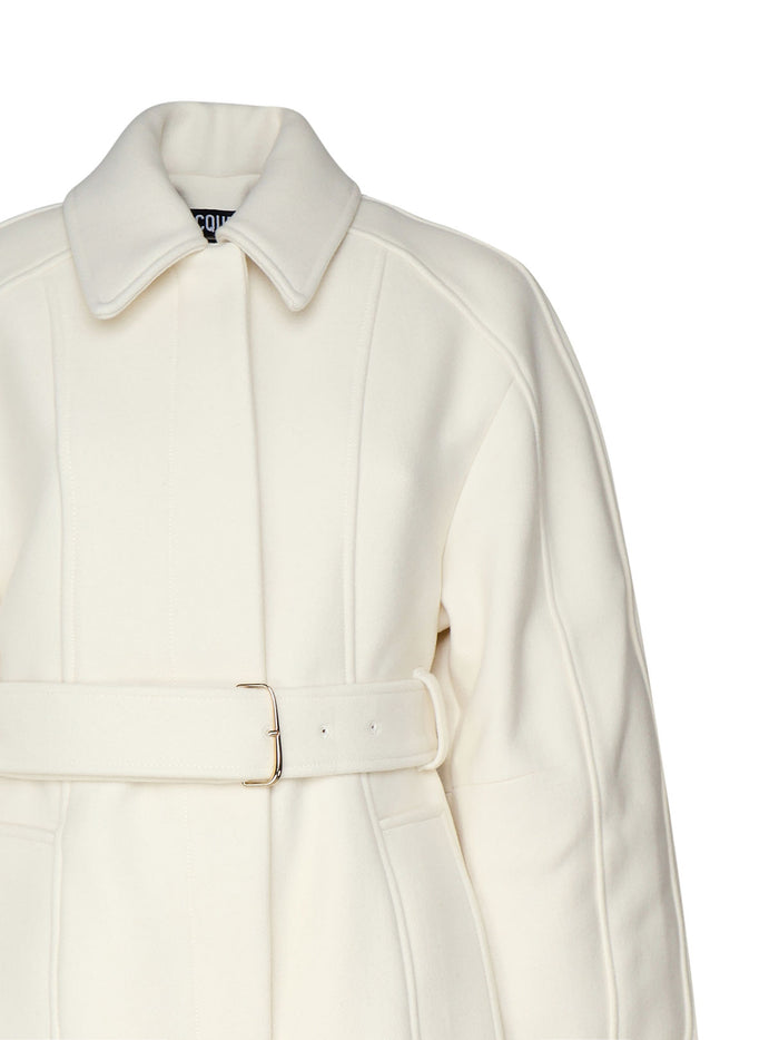 Jacquemus Coats Beige Cotton