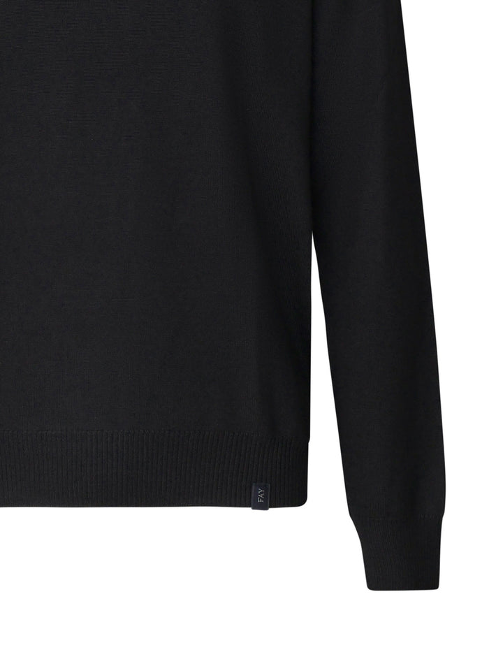 Fay Sweaters Black Wool