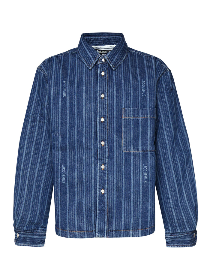 Jacquemus Shirts Blue, Light Blue Principal:coton