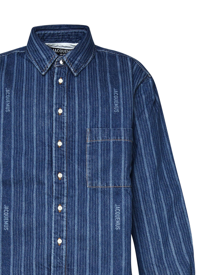 Jacquemus Shirts Blue, Light Blue Principal:coton