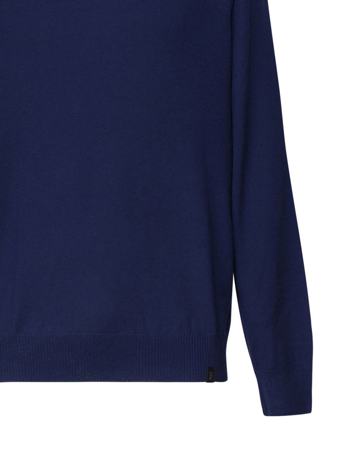 Fay Sweaters Purpleblue Virgin Wool