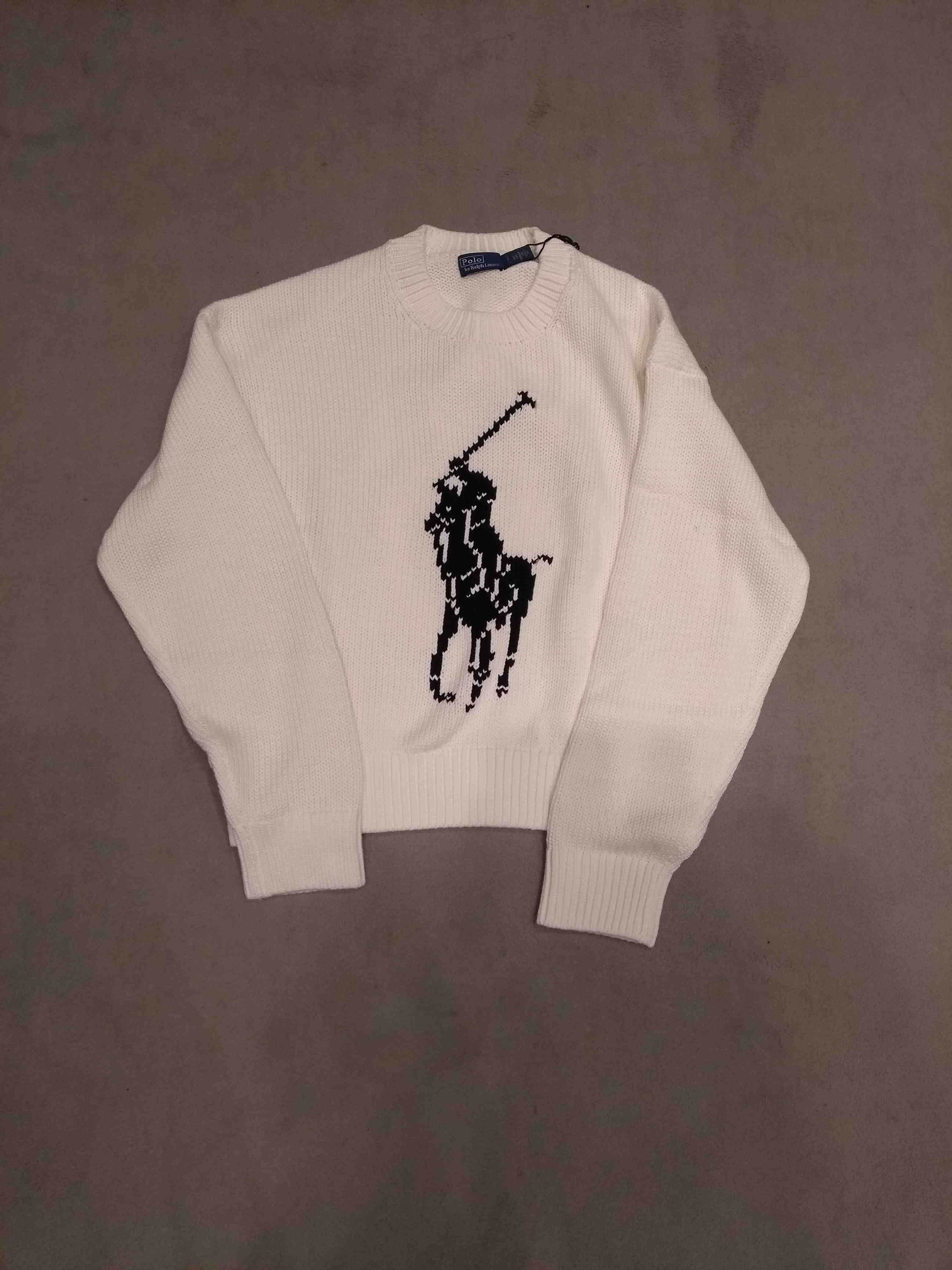 Maglione Logo Grande White Cotton | Sweater
