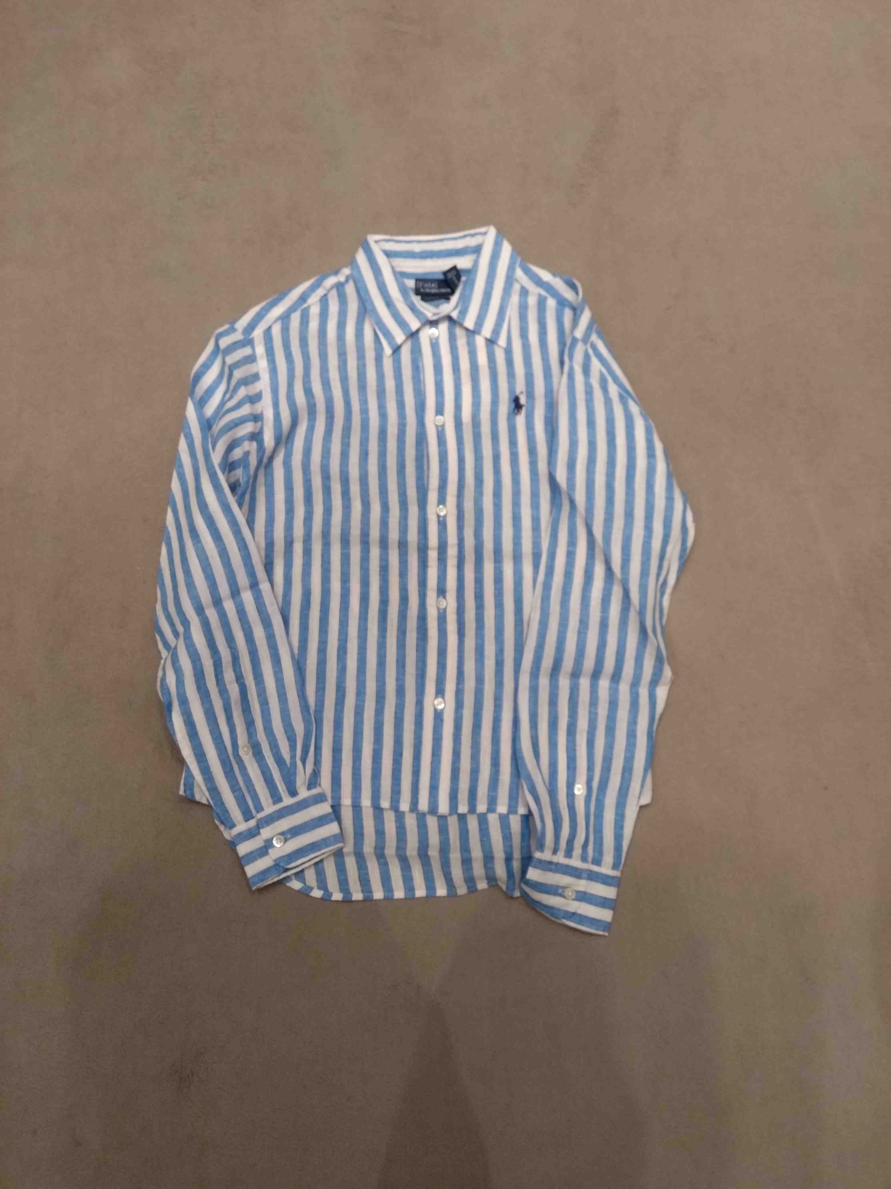 Long Sleeve Button Front Blue Cotton | Shirt