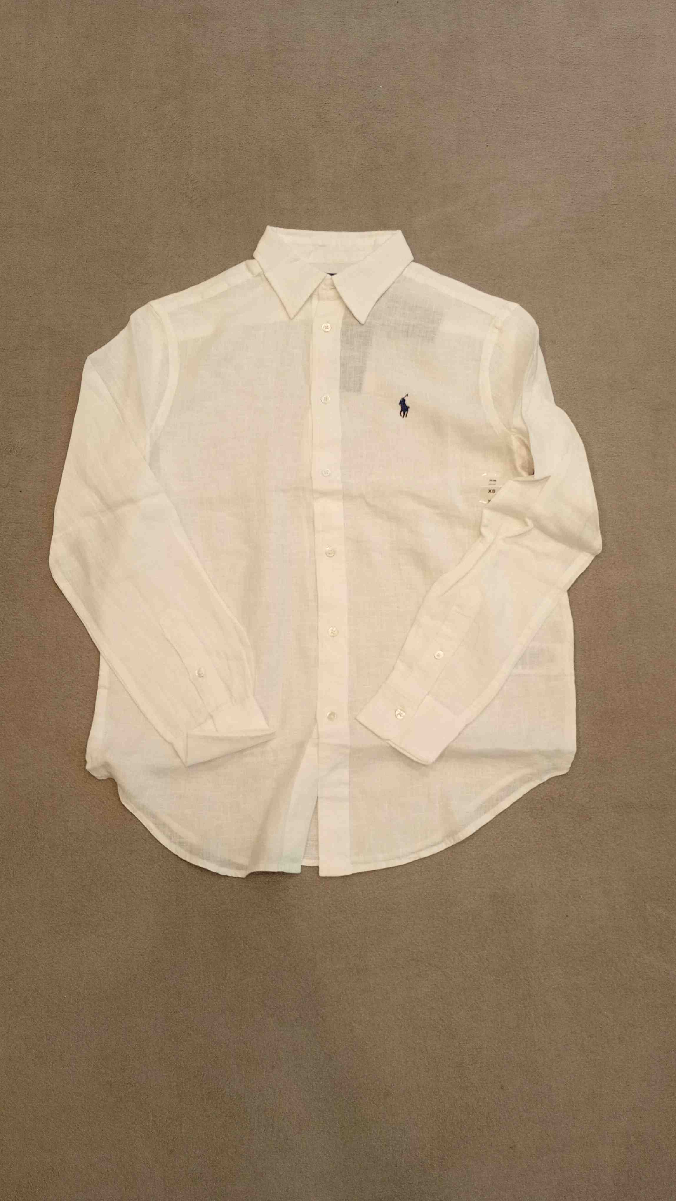 Classic Long Sleeve Button Front White Linen/flax | Shirt