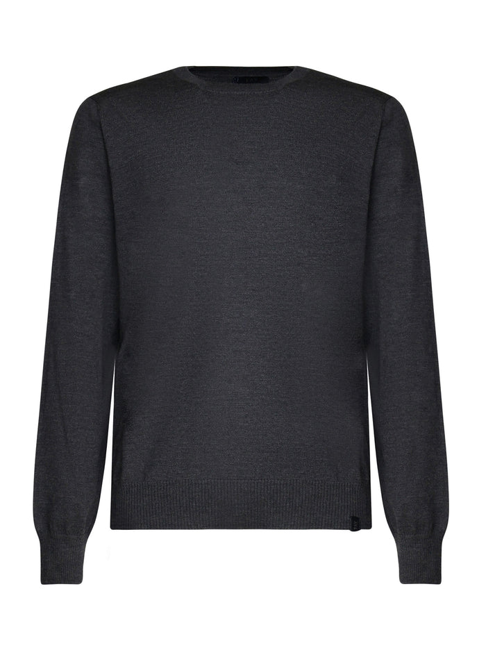 Fay Sweaters Grey Wool