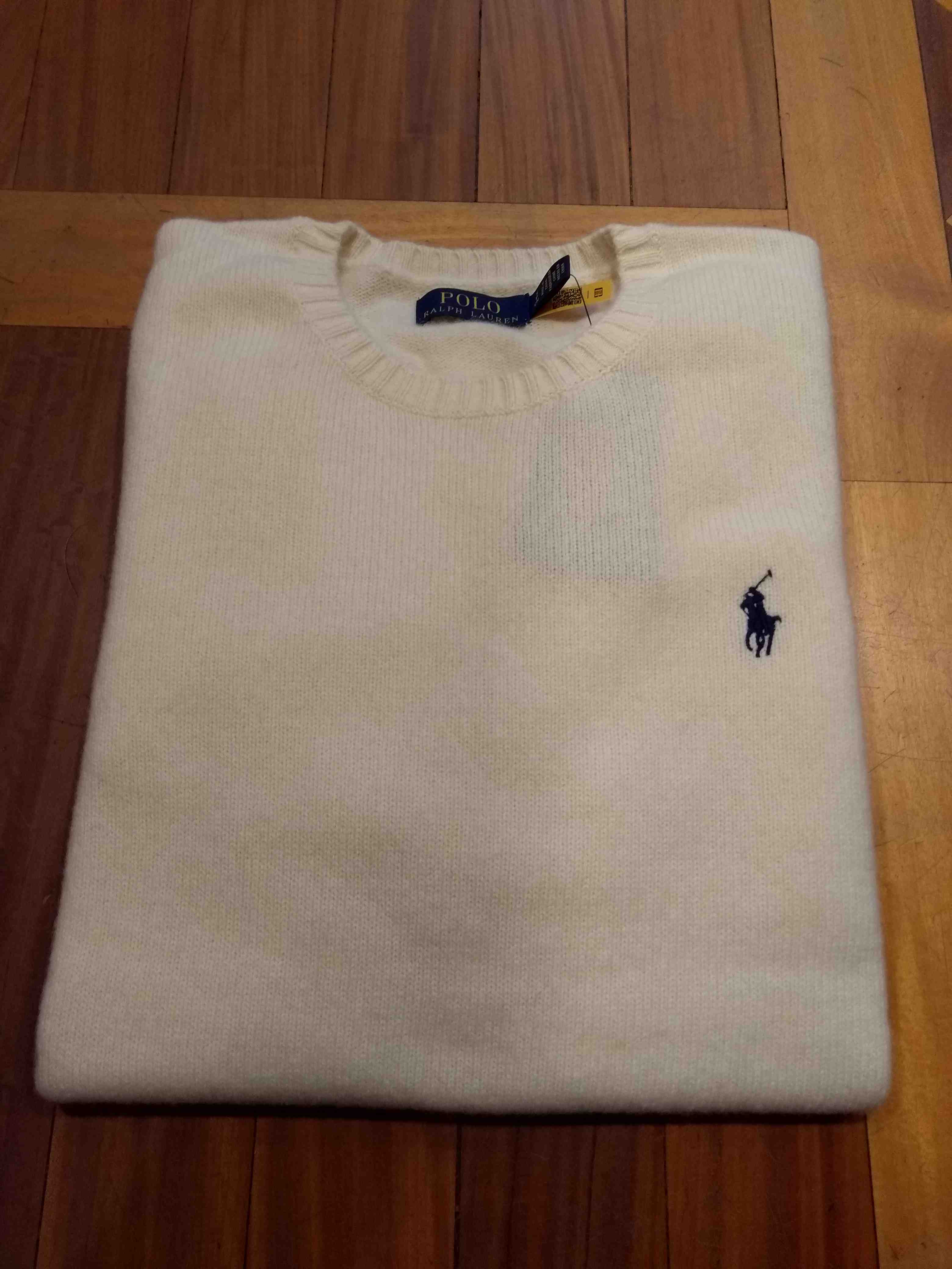 Lon Sleave Pullver O Neck White Wool | Sweater