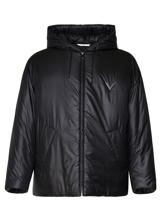 Valentino Garavani Coats Black Polyamide