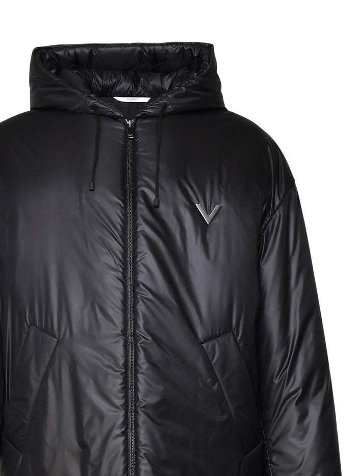 Valentino Garavani Coats Black Polyamide