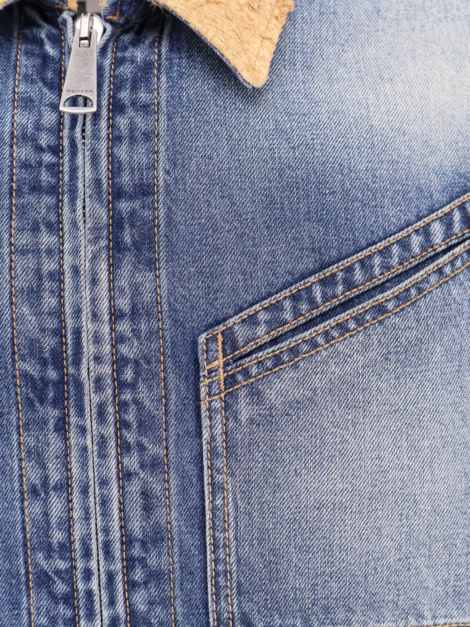 Alexander McQueen Jackets Blue Cotone Organico