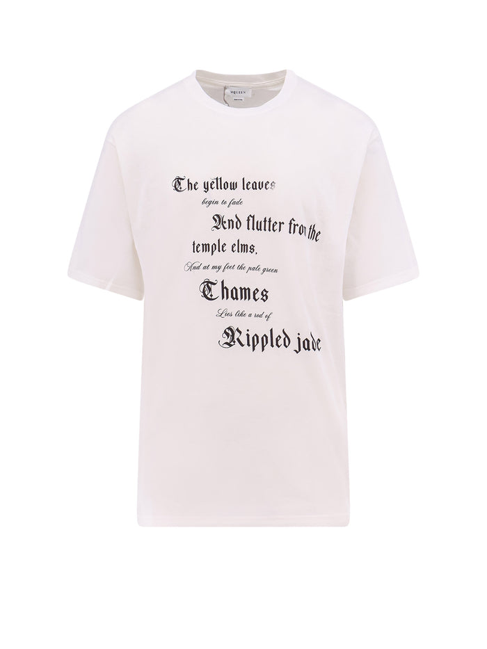 Alexander McQueen T-shirts and Polos White Cotone Organico