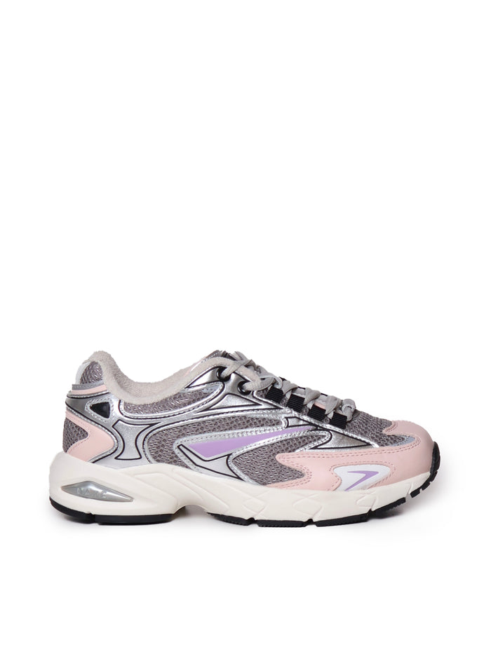 D.a.t.e. Sneakers Grey, Lilac, Pink Mesh